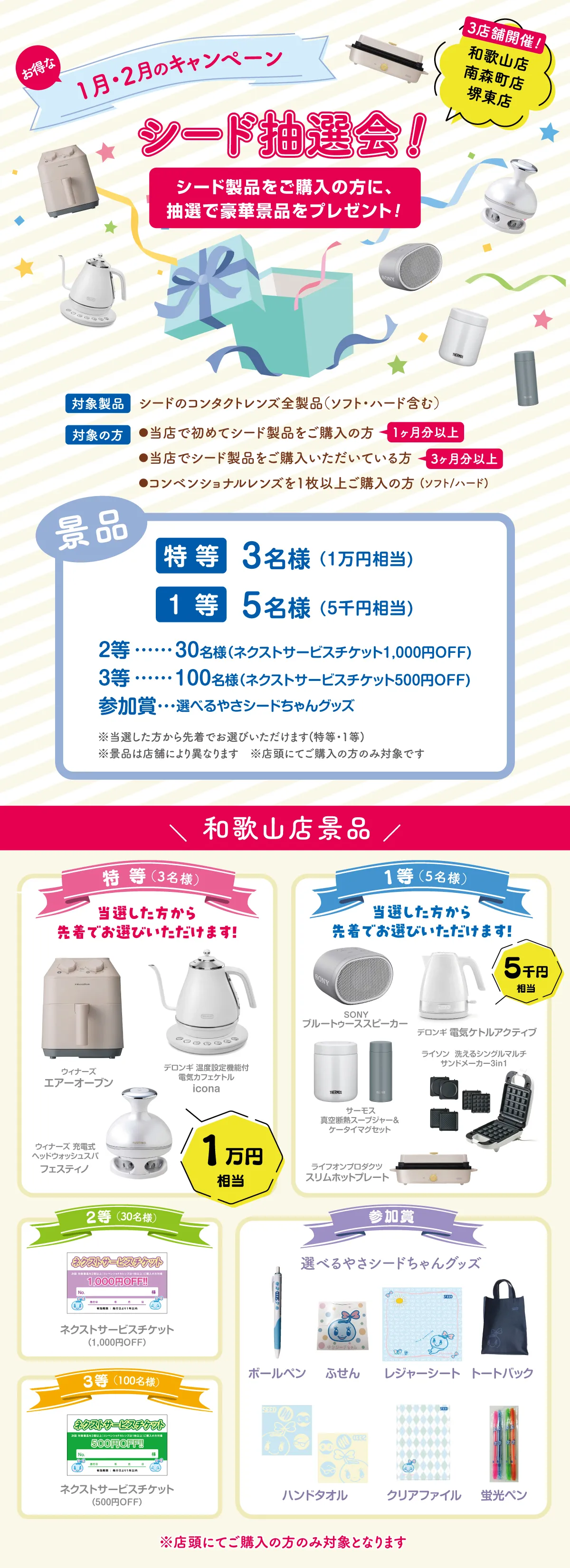 プラザコンタクト1月・2月キャンペーン！