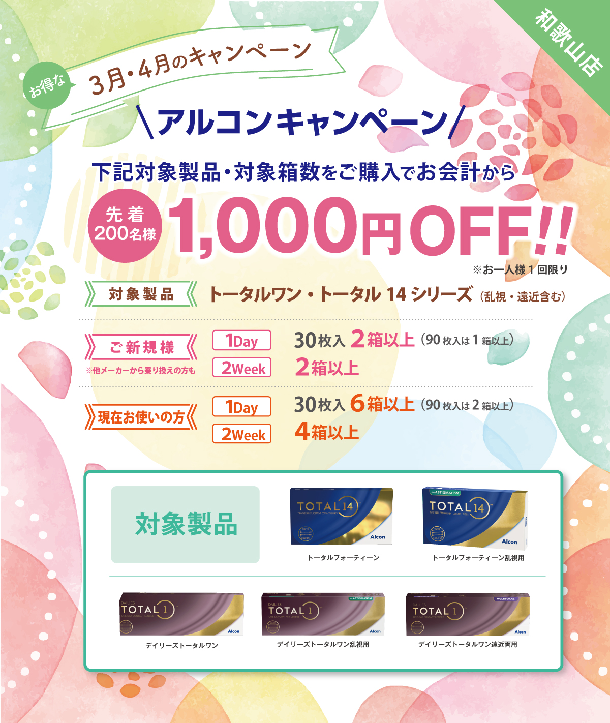 プラザコンタクト3月～4月キャンペーン！